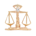 Vintage Estate 0.12ct Round Diamond Scales of Justice / Law Charm Pendant
