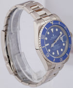 Rolex Submariner Date Ceramic 18K White Gold Smurf Blue 40mm Watch 116619 BOX