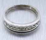 Vintage Estate 14k White Gold 0.50ctw Diamond Wedding Band Ring | Size 7