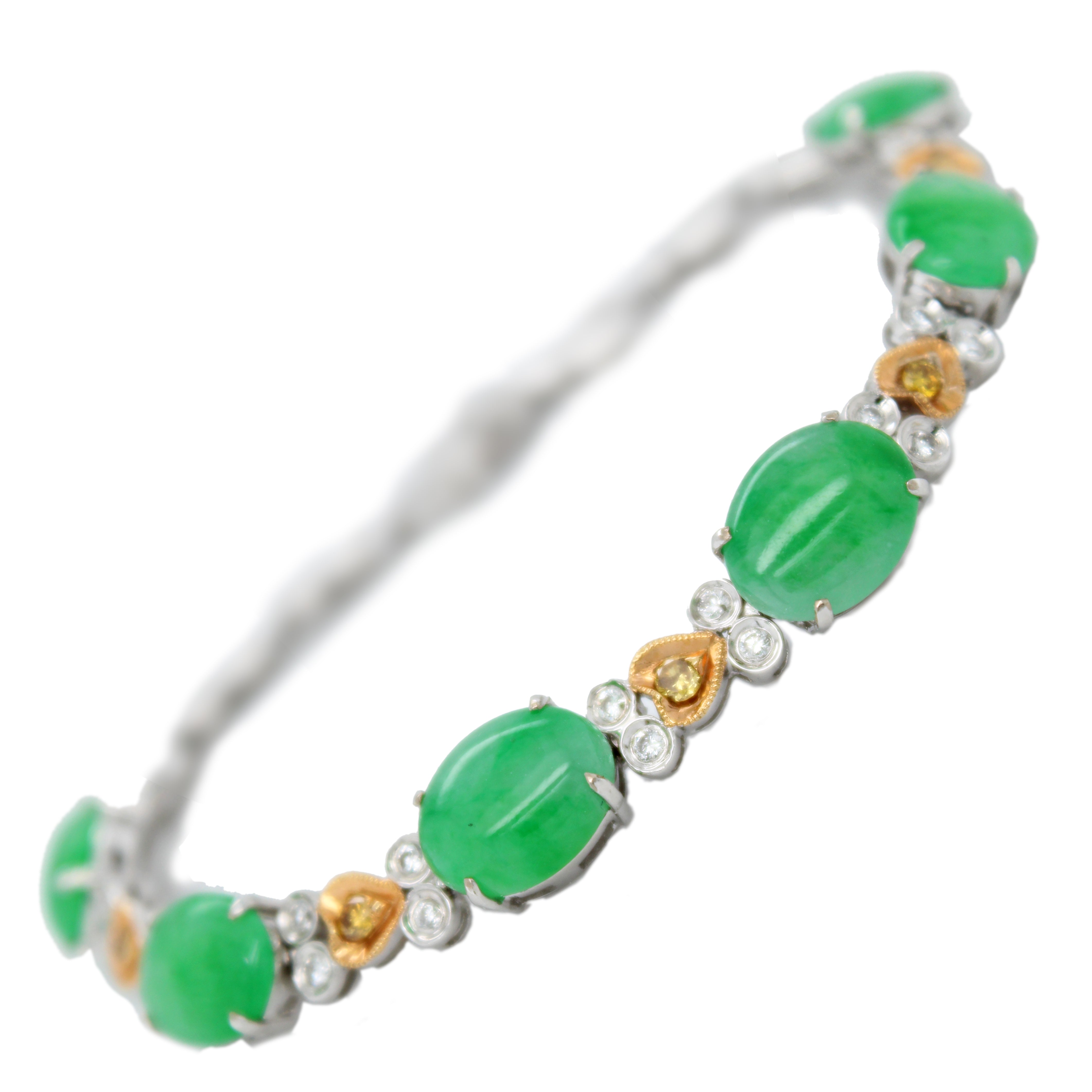 Jade and diamond bracelet Clearance