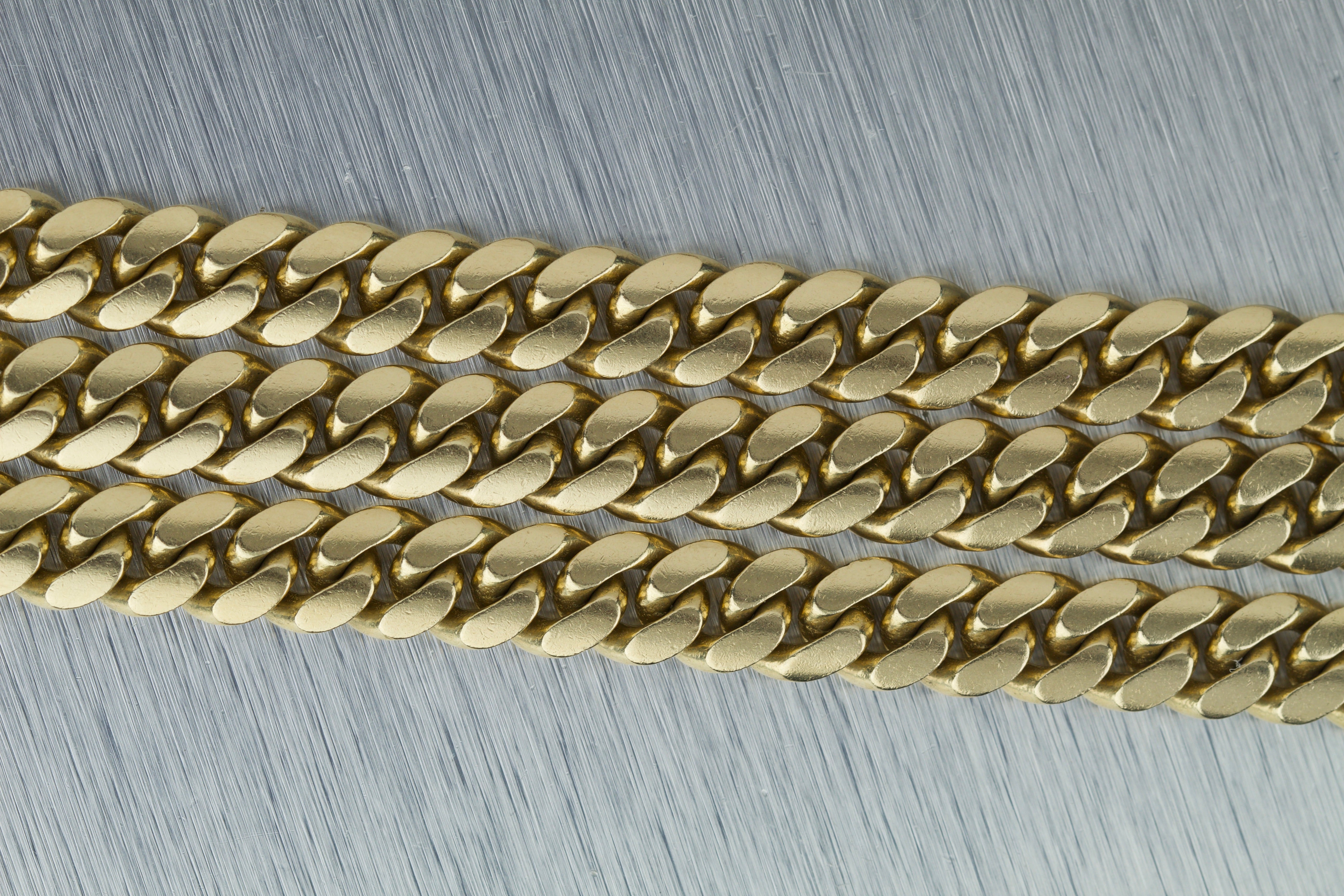 Men's Modern Solid 10K Yellow Gold 128.30gr 9mm Cuban Link Chain 22.5" Necklace
