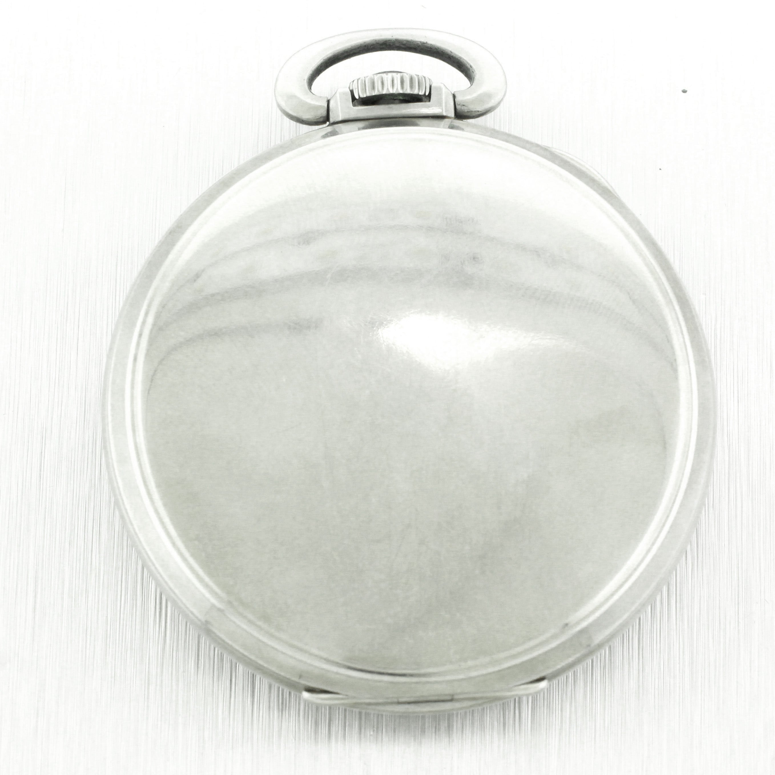 MINT Antique 14k Solid White Gold Hamilton 48801 912 Pocket Watch with Box