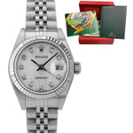 Ladies Rolex DateJust 26mm SILVER ANNIVERSARY Jubilee Stainless 18K Watch 79174