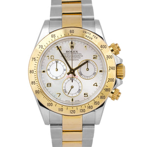 UNPOLISHED Rolex Daytona Cosmograph 40mm MOTHER OF PEARL 18K Gold Steel 116523
