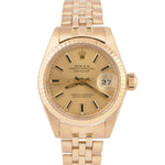 Ladies Rolex Oyster Perpetual DateJust 18K 26mm Champagne JUBILEE Watch 6917