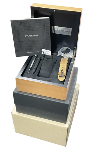 Panerai Luminor Marina PAM00359 Steel Arabic Black 44mm Automatic Date Watch BOX