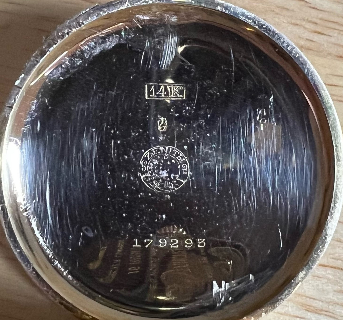 Vintage Zenith Chronometre Grand Prix 14k Yellow Gold 45mm 179293 Pocket Watch