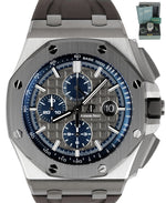 NEW Audemars Piguet AP Royal Oak Offshore Blue 44mm Titanium Grey Watch 26400IO