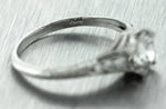 Ladies Art Deco Platinum 1.04ctw Transition Round Diamond Engagement Ring EGL