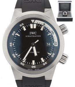 MINT IWC Aquatimer Automatic Black 42mm 3548 IW354807 3548-07 Steel Watch