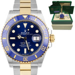 NEW FEB 2022 Rolex Submariner Date 41mm Ceramic Two-Tone Blue Watch 126613 LB