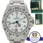 2008 ENGRAVED REHAUT Rolex Explorer II 16570 M Polar 40mm Date 3186 GMT Watch BP