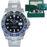 DISCONTINUED 2020 PAPERS Rolex GMT Master Batman Blue Ceramic 116710 Watch