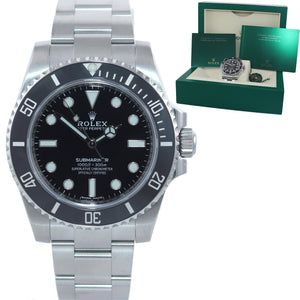 2020 Rolex Submariner No-Date 114060 Steel Black Ceramic Watch Box