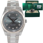 PAPERS Rolex Datejust 2 41MM Rhodium Diamond 116334 White Gold Watch Box