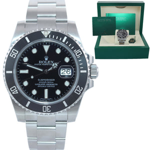Copy of PAPERS 2016 Rolex Submariner Date 116610 Steel Black Ceramic Bezel Watch Box
