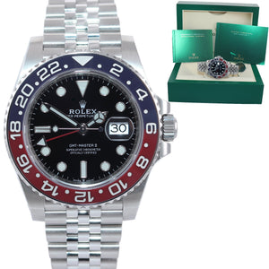 MINT 2021 Rolex GMT Master PEPSI Red Blue Ceramic 126710 BLRO Watch Box