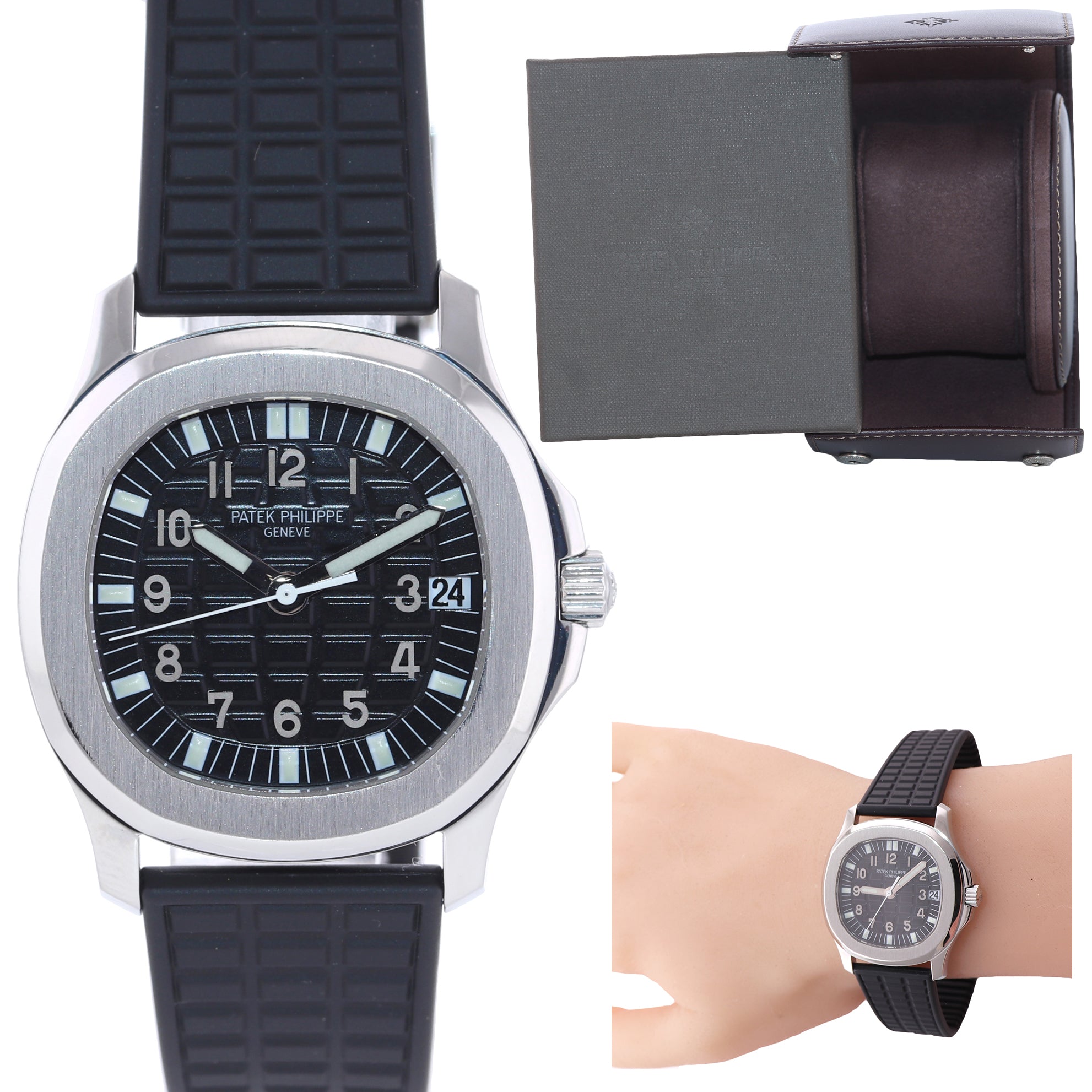 Patek Philippe  Steel 5066a Aquanaut Black Rubber 5066/1 36mm Watch Box