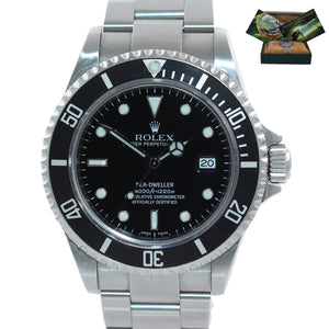 2005 MINT Rolex Sea-Dweller Steel 16600 Black Dial Date 40mm Watch Box