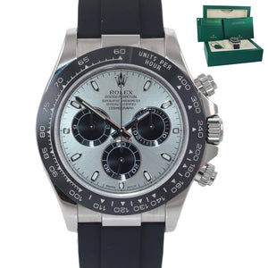 2021 Rolex Daytona 18k White Gold 116519ln Ceramic Silver Watch Box