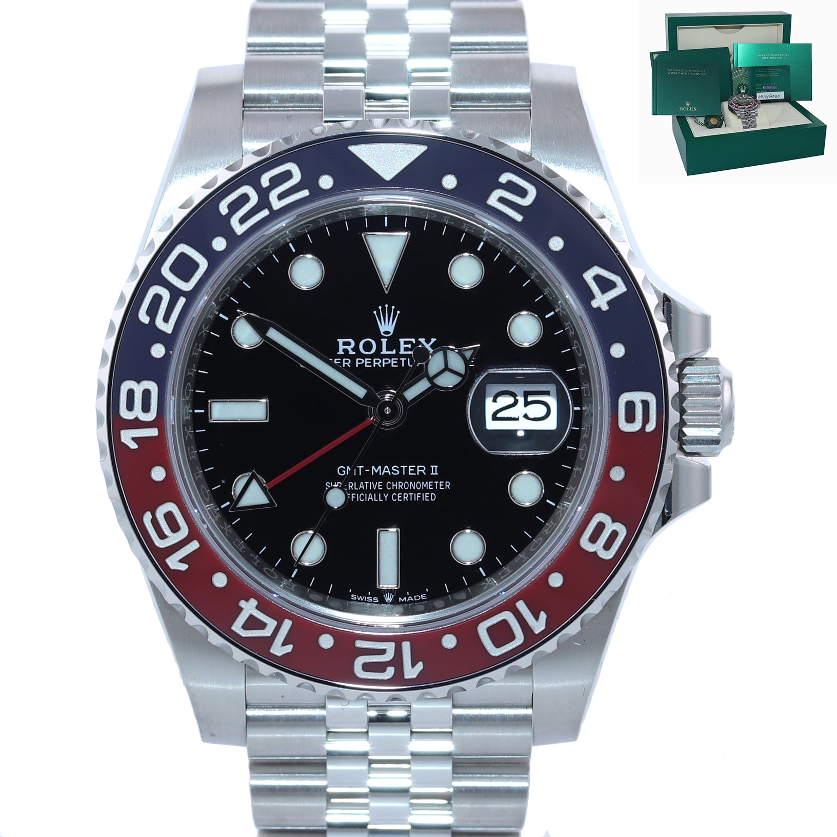 DECEMBER NEW 2020 Rolex GMT Master PEPSI Red Blue Ceramic 126710 BLRO Watch