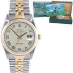 Rolex DateJust 36mm 16233 Two Tone Steel 18k Gold Jubilee Pyramid Watch