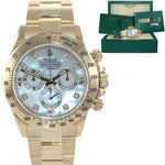 PAPERS Rolex Daytona 116528 MOP DIAMOND 18K Yellow Gold 40mm Watch Box