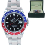 2000 Rolex GMT-Master II Pepsi 40mm Steel Blue Red 16710 Watch Box