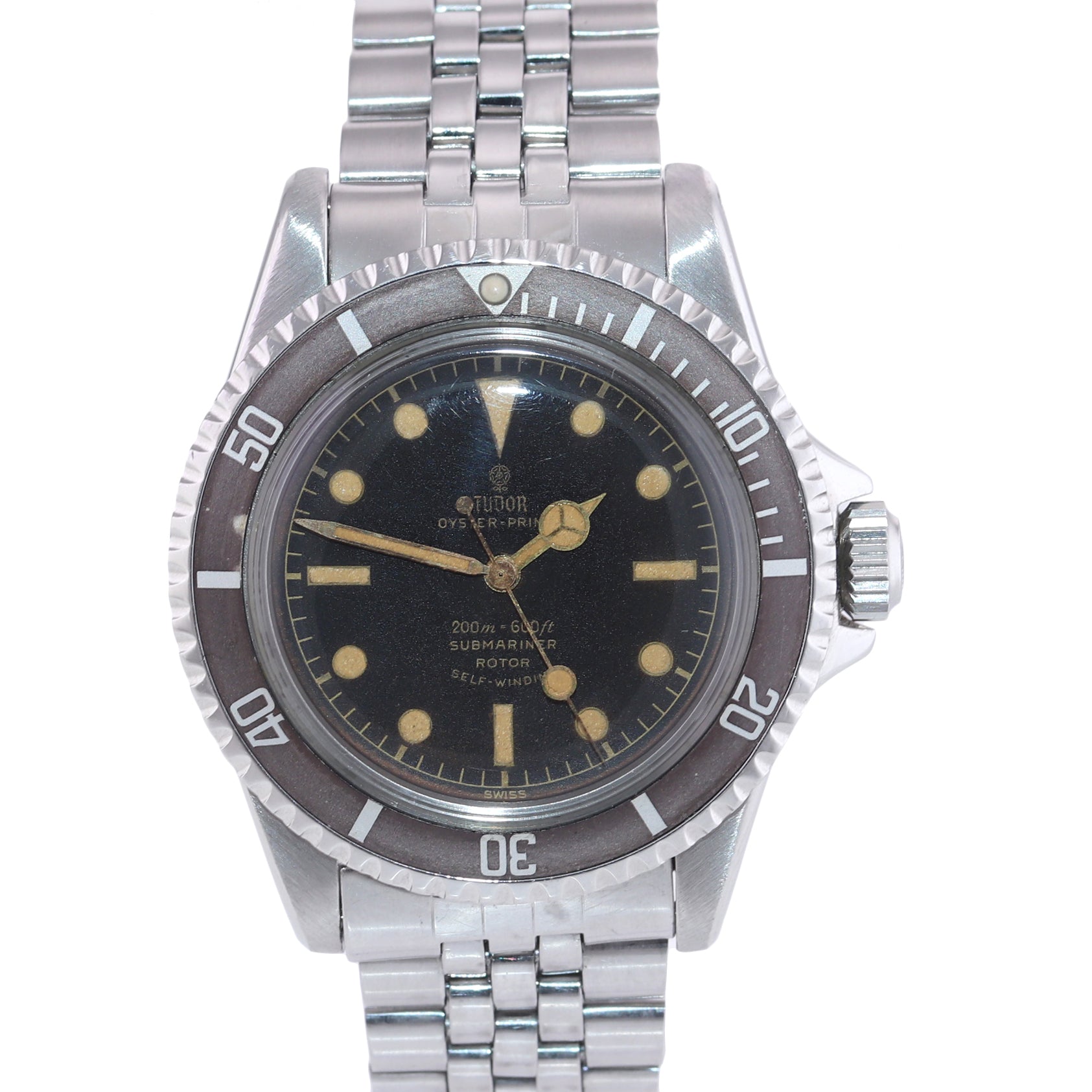 GILT BROWN Tudor Submariner Steel Matte Jubilee 7928 Watch