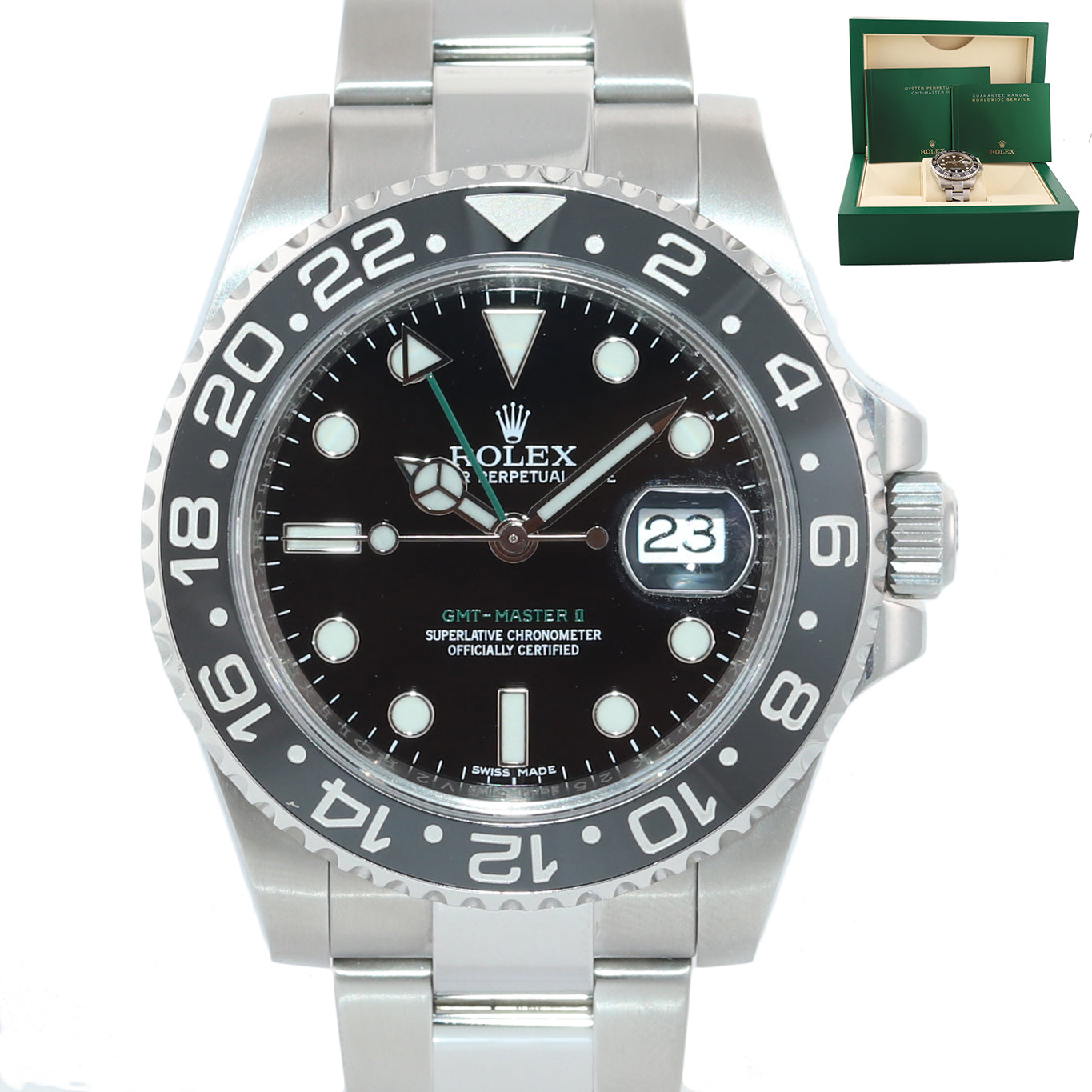 2018 MINT Rolex GMT Master II 116710 Steel Ceramic Black Dial 40mm Watch Box
