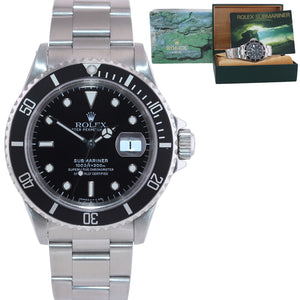 1995 Rolex Submariner Date 16610 Steel Black Watch Box