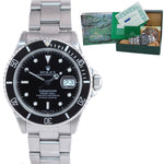 PAPERS Rolex Submariner Date 16610 Steel Black Watch Box