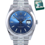 2018 MINT PAPERS Rolex DateJust 41 Steel 126300 Blue Dial Jubilee 41mm Watch Box