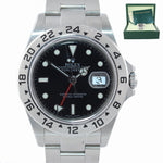 2004 Rolex Explorer II 16570 Stainless Steel Black Date GMT 40mm Watch Box