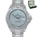 MINT Rolex Yacht-Master 16622 Steel Platinum Dial Bezel 40mm Watch Box