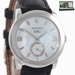 Rolex Cellini Cellinium 35mm Platinum MOP Mother of Pearl Dial Manual 5240 Watch