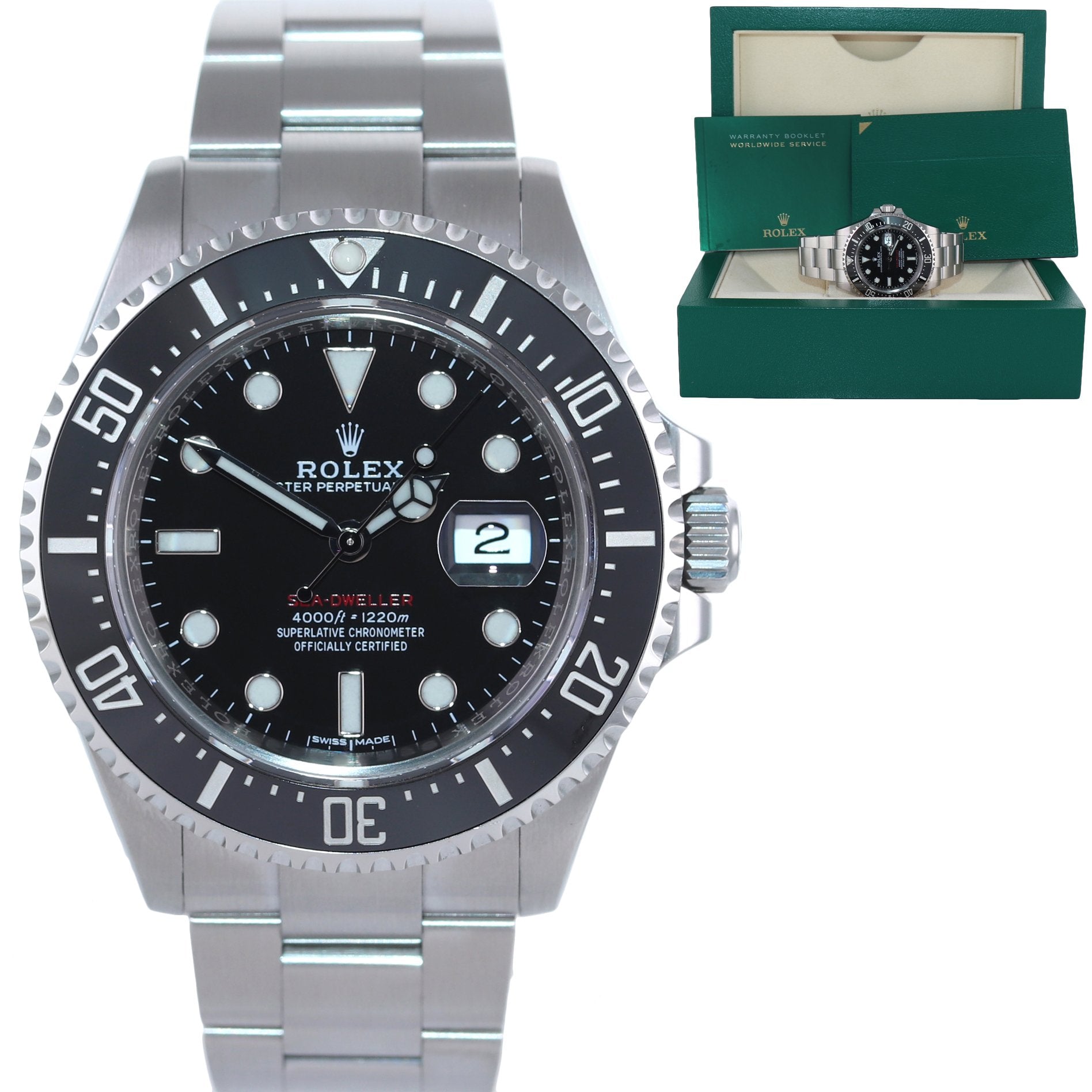 MK1 Rolex Sea-Dweller RED Ceramic 126600 Steel 43mm Watch Box