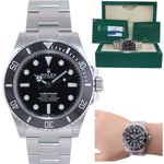 PAPERS Rolex Submariner 41mm Black Ceramic 124060LN No Date Watch Box