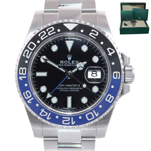 NEW 2019 Rolex GMT Master II 116710 BLNR Steel Ceramic Batman Blue Watch Box