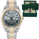 Rolex Datejust 2 Wimbledon Slate Roman 116333 Two-Tone Gold Watch Box