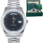 Rolex Day Date 2 218349 White Gold Diamond 218239 41MM President Black Watch