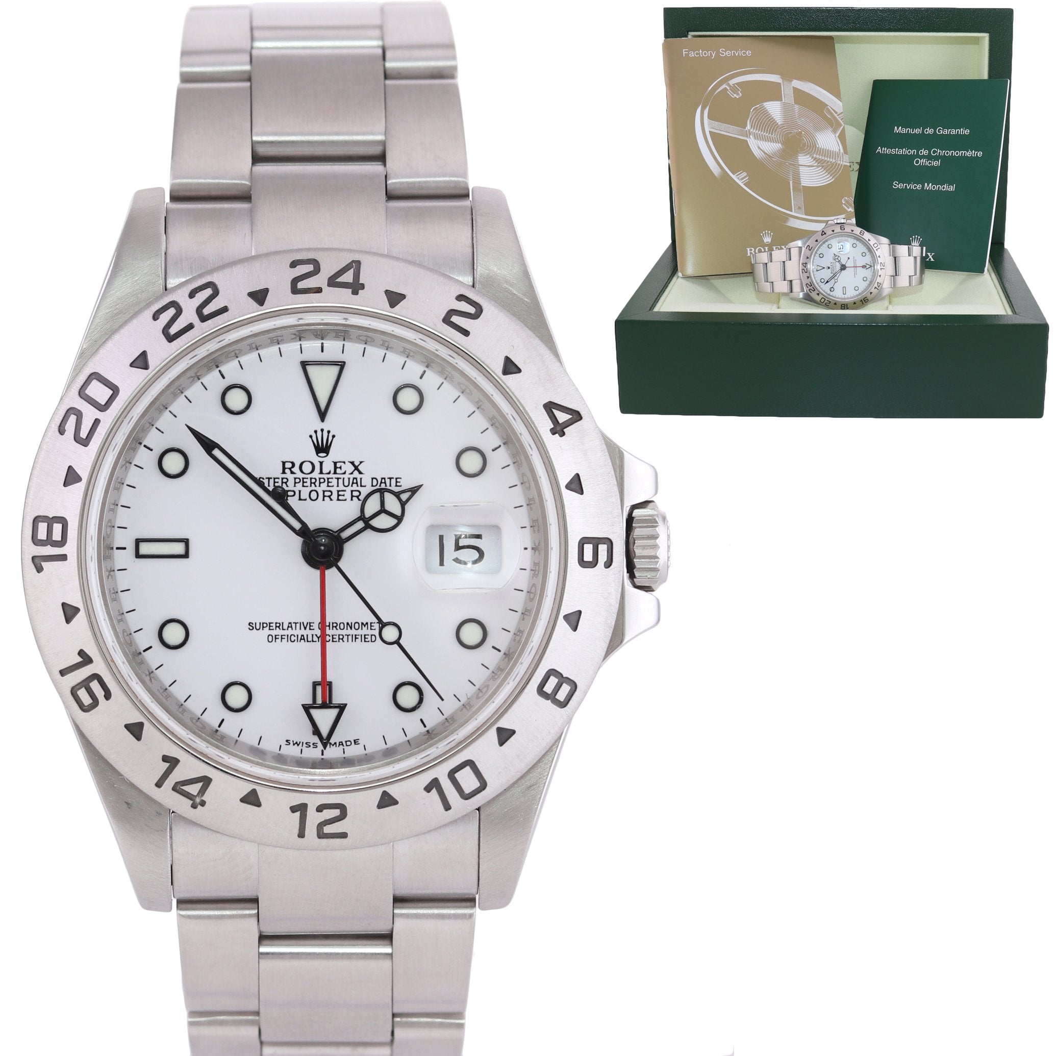ENGRAVED REHAUT Rolex Explorer II 16570 Polar 40mm Date 3186 Watch Box