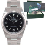 MINT 2018 RSC Rolex Explorer I Black 36mm 114270 Steel Black Arabic Watch Box