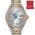 Rolex 6917 Two Tone 18k Gold 26mm mother of pearl diamond Bezel Jubilee Watch Box