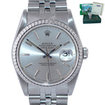 MINT PAPERS Rolex DateJust 36mm 16220 Steel Silver Stick Jubilee 36mm Watch Box