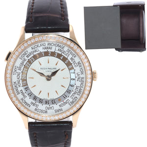 Patek Philippe World Time 7130R Rose Gold Diamond 36mm Watch Box