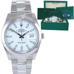 2021 NEW PAPERS Rolex DateJust 41 Steel 126300 White 41mm Watch Box