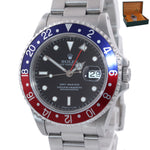 SERVICED Rolex GMT-Master Tritium Dial Pepsi Blue Red Steel 40mm 16700 Watch