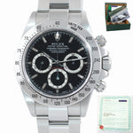 1998 UNPOLISHED PAPERS Rolex 16520 Zenith Daytona Black TRITIUM Dial Watch BOX