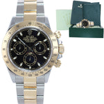 2005 Rolex Daytona 116523 Chrono Black Dial Steel 18k Gold Two Tone Watch Box